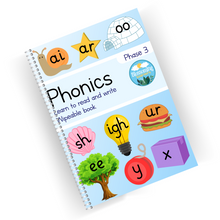 Load image into Gallery viewer, Phonics wipeable book - Phase three/ Level 2