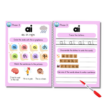 Load image into Gallery viewer, Phonics wipeable book - Phase three/ Level 2