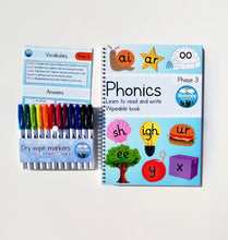 Load image into Gallery viewer, Phonics wipeable book - Phase three/ Level 2