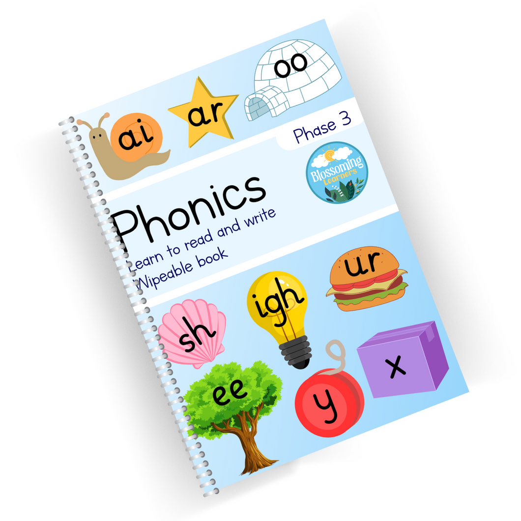 Phonics wipeable book - Phase three
