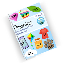 Load image into Gallery viewer, Phonics wipeable book - Phase five
