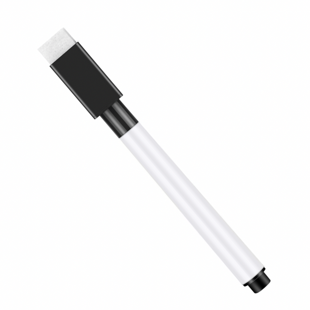 Dry-wipe pen and eraser